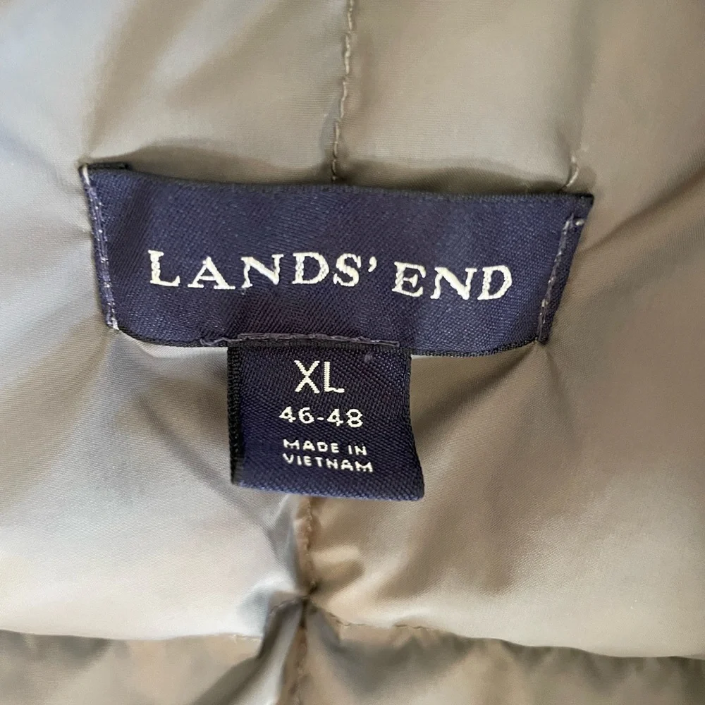 Lands' End XL Gray Puffer‎ Vest